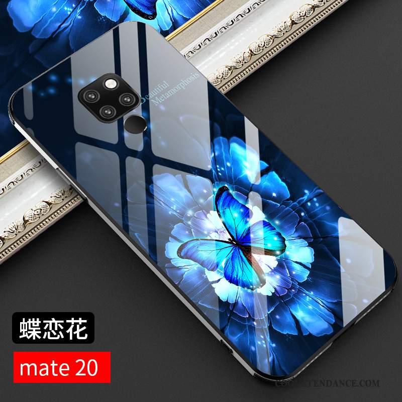 Huawei Mate 20 Coque Célébrité Luxe Marque De Tendance Bleu Style Chinois