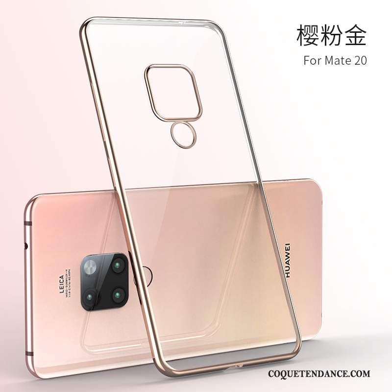 Huawei Mate 20 Coque Fluide Doux Simple Créatif Or Étui