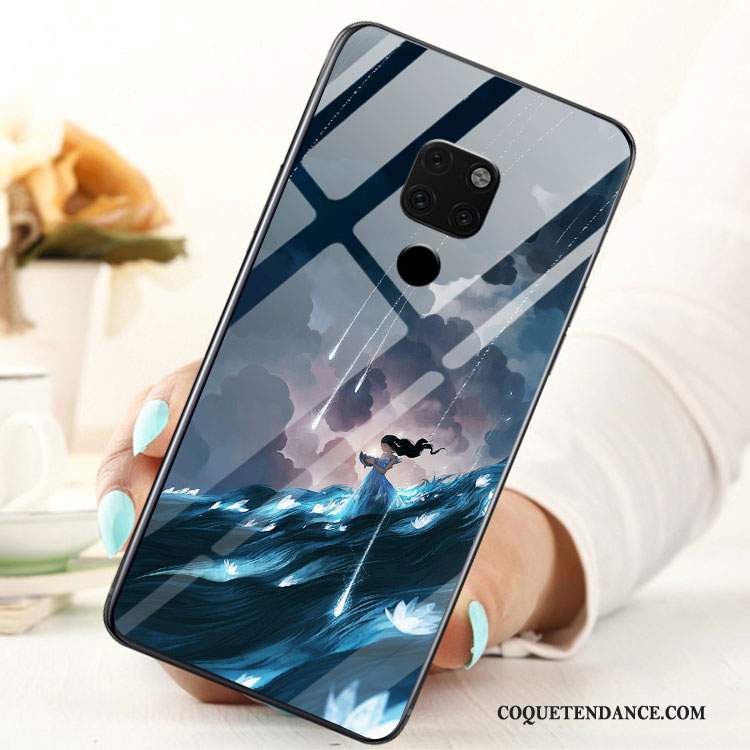 Huawei Mate 20 X Coque Personnalité Créatif Bleu Protection Verre