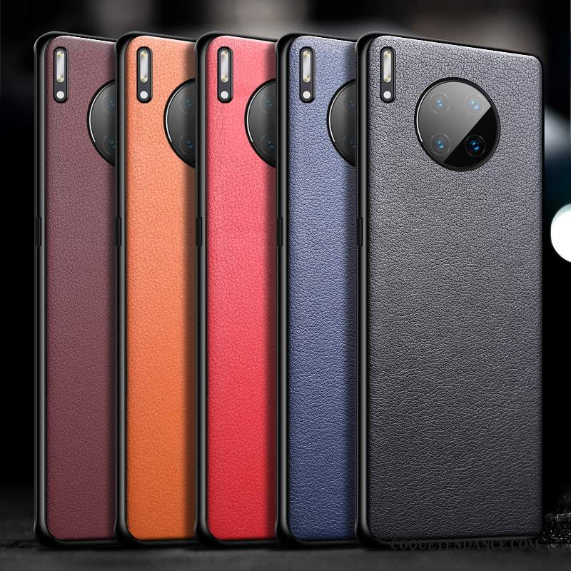 Huawei Mate 30 Pro Coque Cuir Véritable De Téléphone Membrane Tout Compris