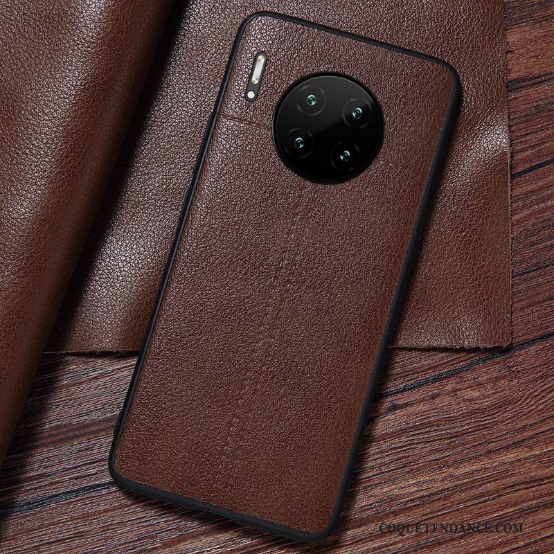 Huawei Mate 30 Pro Coque Mince Protection Incassable Étui En Cuir De Téléphone