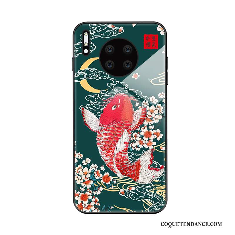 Huawei Mate 30 Pro Coque Net Rouge Incassable Verre Trempé Vert Tendance