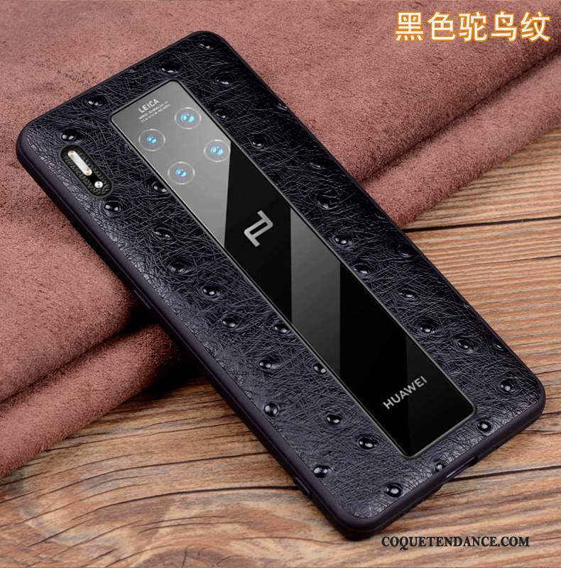 Huawei Mate 30 Rs Coque Cuir Véritable Coque De Téléphone Incassable Luxe