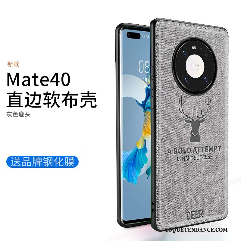 Huawei Mate 40 Coque Incassable Tissu Modèle Fleurie Protection
