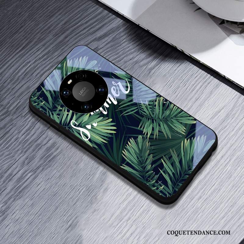 Huawei Mate 40 Coque Tendance Personnalité Silicone Incassable Vert