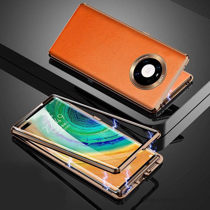 Huawei Mate 40 Pro Coque De Téléphone Tout Compris Transparent Nouveau Orange