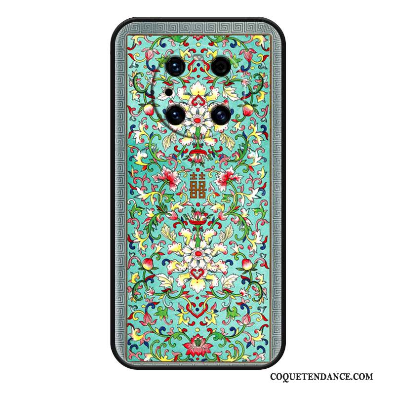 Huawei Mate 40 Pro Coque Fleur Vent Vert Mode Incassable