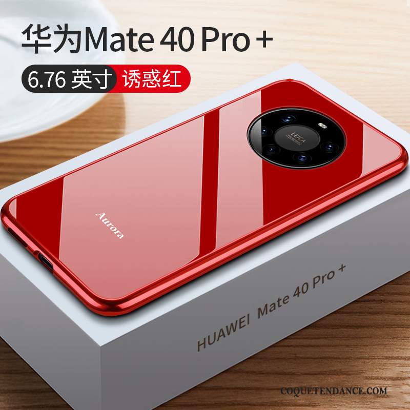 Huawei Mate 40 Pro+ Coque Rouge De Téléphone Net Rouge Border Nouveau