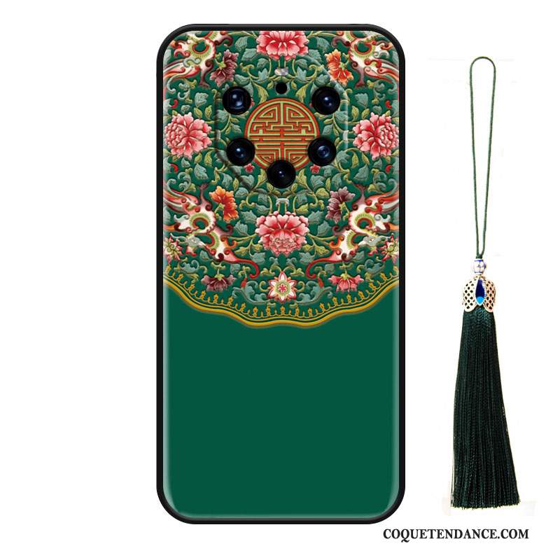 Huawei Mate 40 Rs Coque Étui Vintage Palais Protection Gaufrage