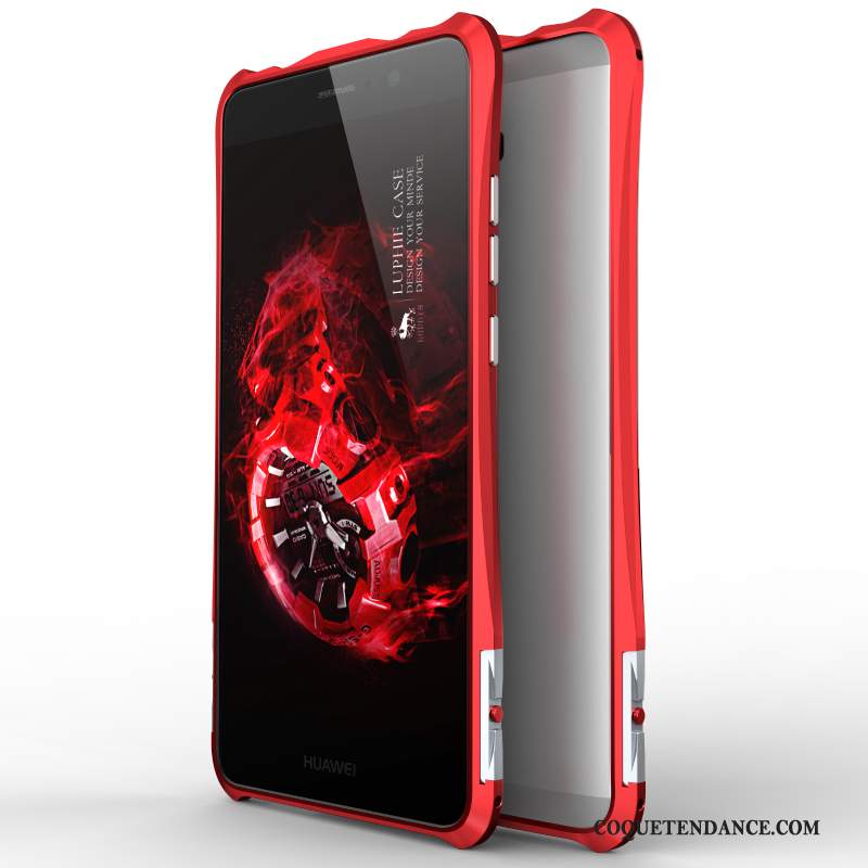 Huawei Mate 9 Coque Protection De Téléphone Border Métal Rouge