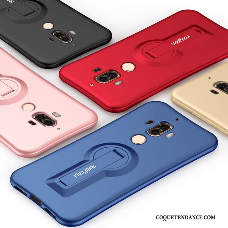 Huawei Mate 9 Coque Rose Silicone Délavé En Daim Incassable De Téléphone