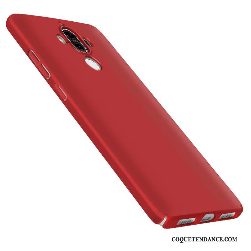 Huawei Mate 9 Coque Rouge Étui Tout Compris Délavé En Daim