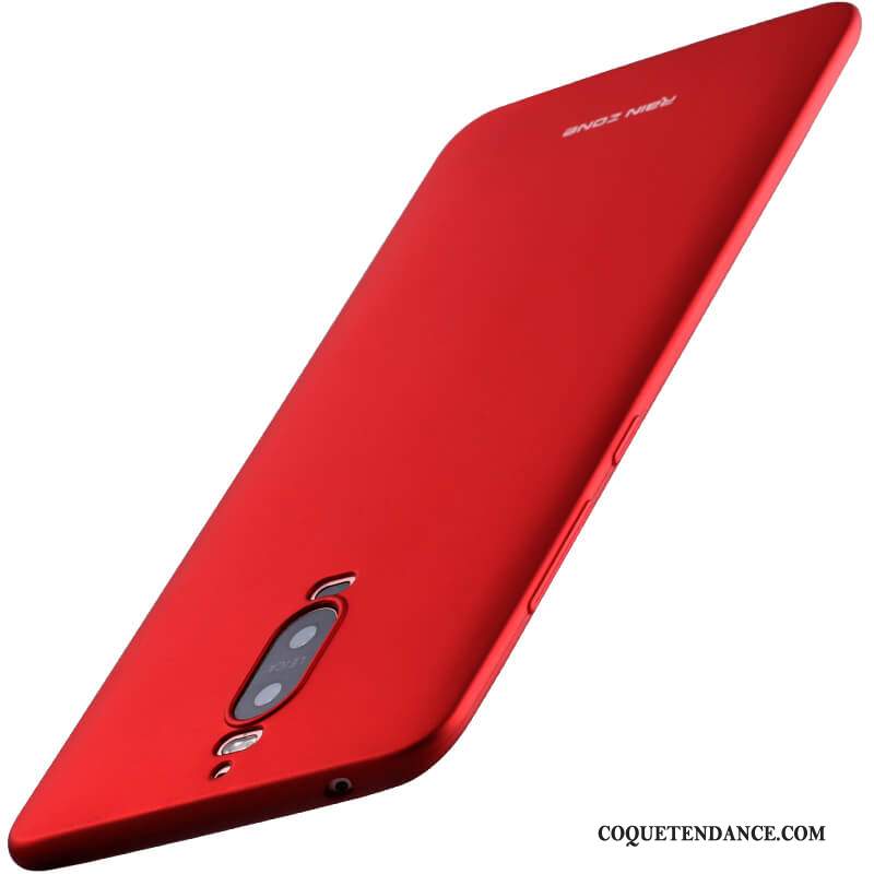 Huawei Mate 9 Pro Coque Anneau Rouge Silicone Protection Fluide Doux