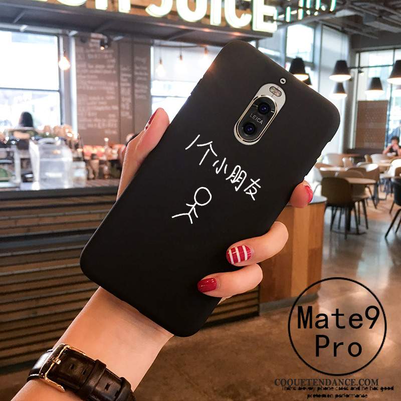 Huawei Mate 9 Pro Coque Blanc Personnalité Amoureux Protection Fluide Doux