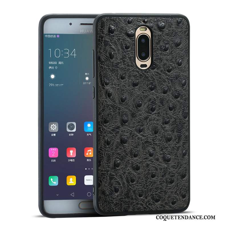 Huawei Mate 9 Pro Coque Incassable Marque De Tendance Tout Compris Étui En Cuir Noir