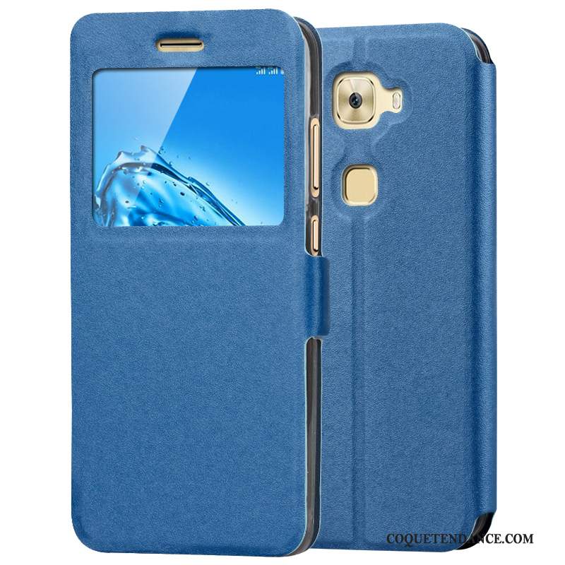 Huawei Mate S Coque Clamshell De Téléphone Étui Bleu Marin Étui En Cuir