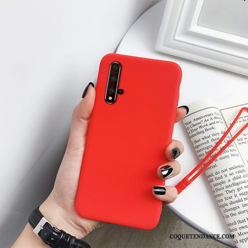 Huawei Nova 5t Coque Créatif Simple Rouge Protection De Téléphone