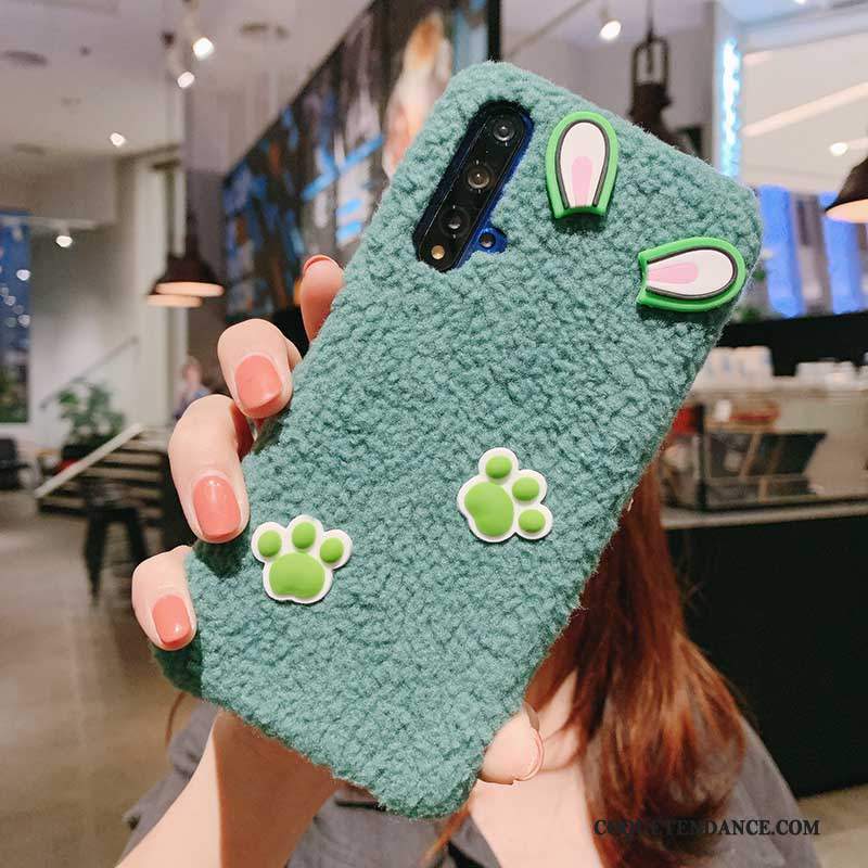 Huawei Nova 5t Coque Peluche Charmant Créatif Étui Des Oreilles De Lapin