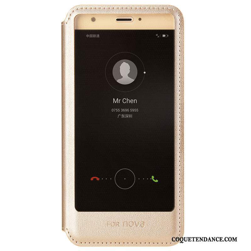 Huawei Nova Coque Étui En Cuir Incassable De Téléphone Clamshell Protection