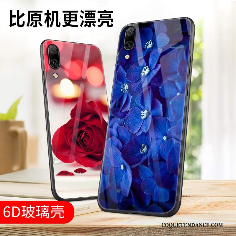 Huawei P Smart+ 2019 Coque De Téléphone Bleu Marin Créatif Tout Compris Verre