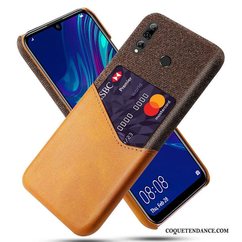 Huawei P Smart+ 2019 Coque De Téléphone Étui En Cuir Protection Orange Simple