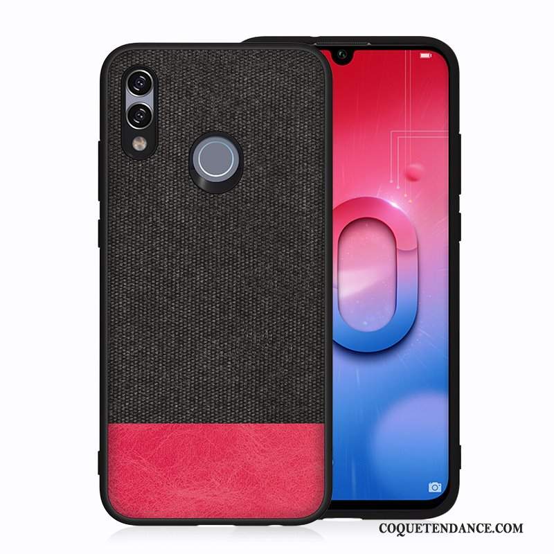 Huawei P Smart 2019 Coque Incassable Couvercle Arrière Étui Toile Noir