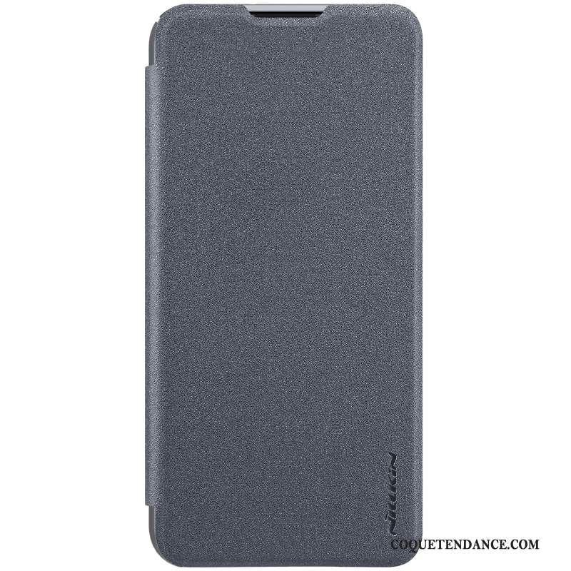 Huawei P Smart 2019 Coque Modèle Fleurie Similicuir Plage Housse Gris