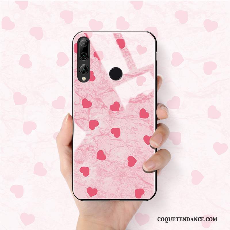 Huawei P Smart+ 2019 Coque Protection Rose Vintage Étui Tout Compris