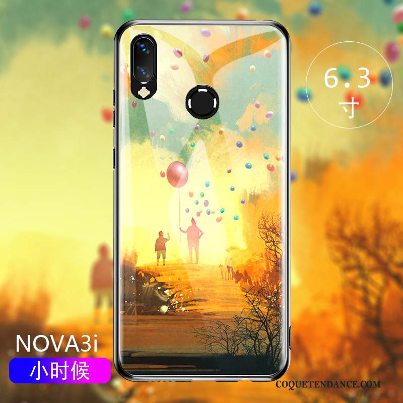 Huawei P Smart+ Coque Incassable Personnalité Fluide Doux Très Mince Verre