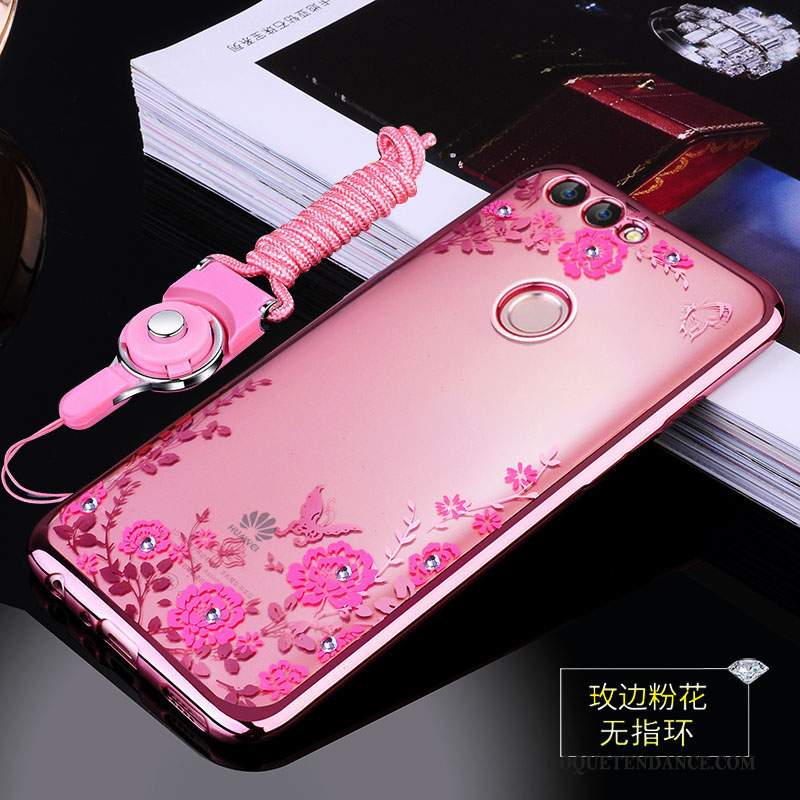 Huawei P Smart Coque Incassable Rose Protection Silicone