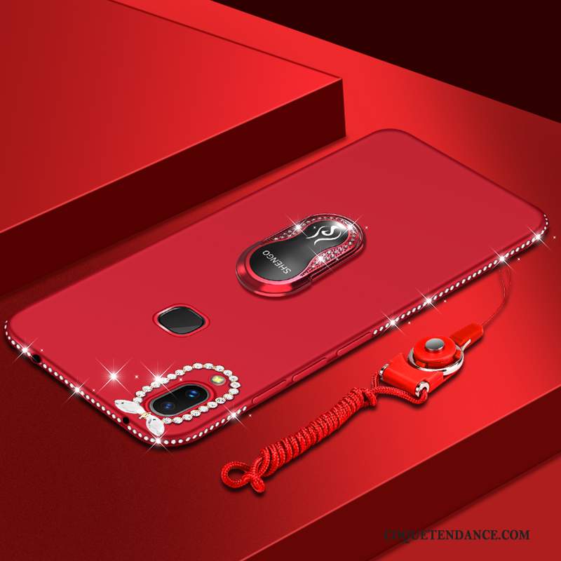 Huawei P Smart+ Coque Jeunesse Protection Incassable Tendance Rouge
