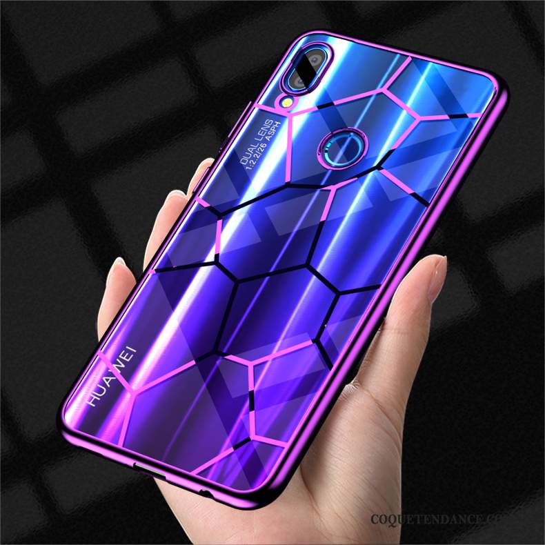 Huawei P Smart+ Coque Net Rouge Personnalité Créatif Marque De Tendance Verre