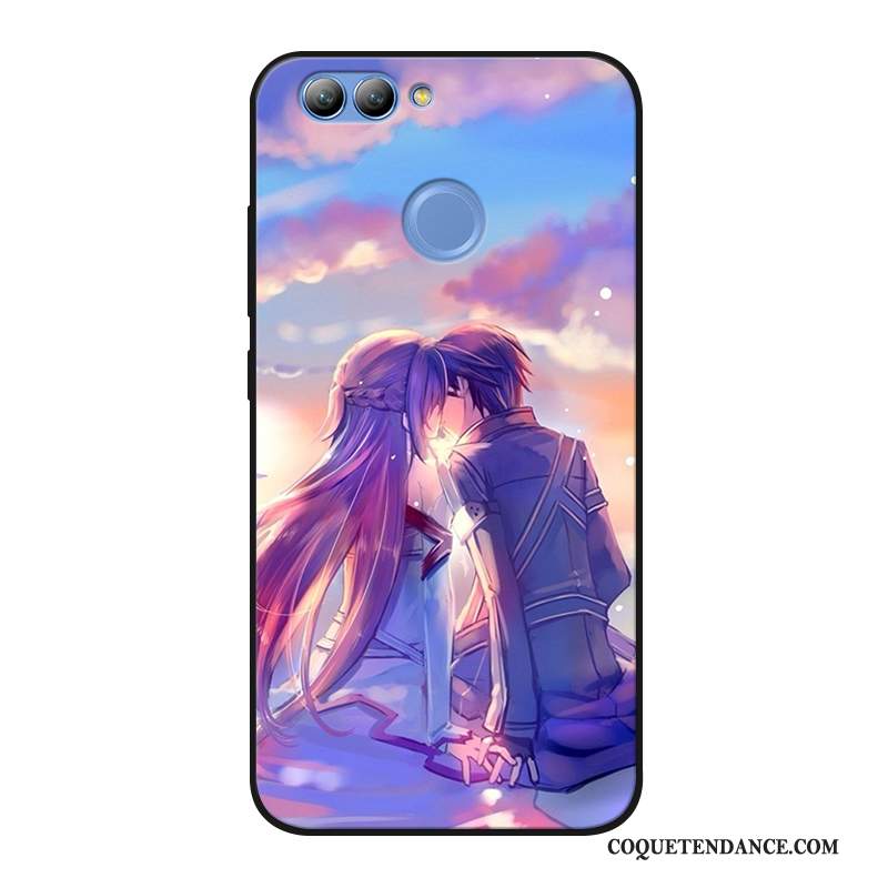 Huawei P Smart Coque Silicone Fluide Doux Violet De Téléphone