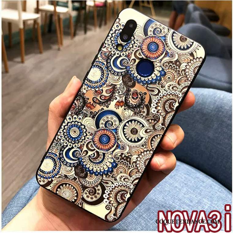 Huawei P Smart+ Coque Totem Style Chinois Anneau Ornements Suspendus Créatif