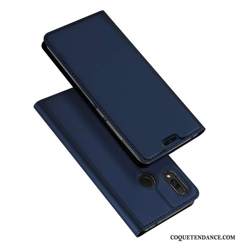 Huawei P Smart+ Coque Étui En Cuir Haute Support Bleu De Téléphone