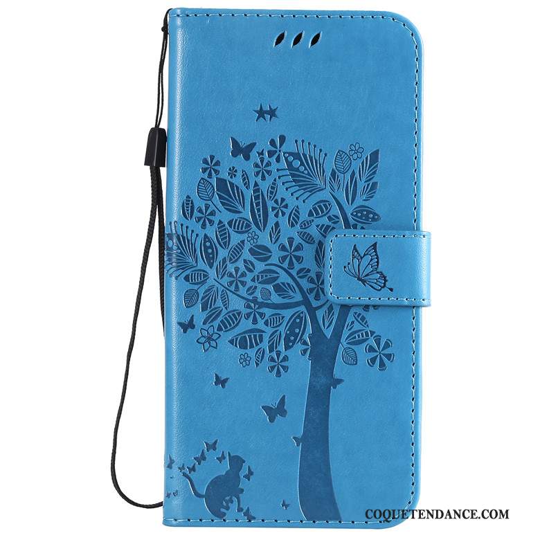 Huawei P Smart Z Coque Housse Bleu Protection Fluide Doux Chat