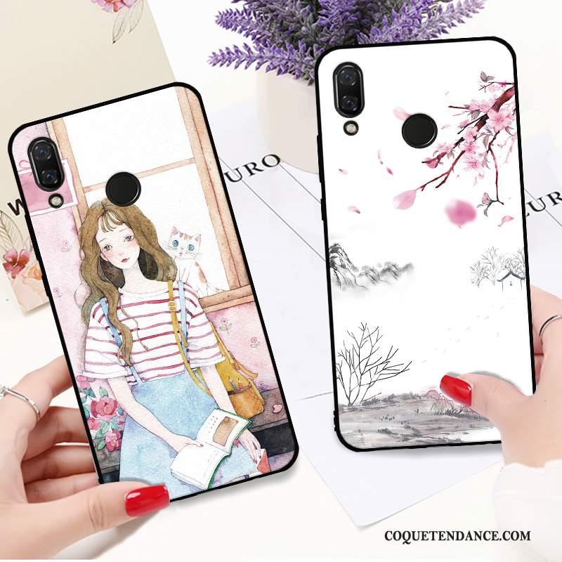 Huawei P Smart Z Coque Ornements Suspendus Dessin Animé Rafraîchissant Fleur De Pêche Support