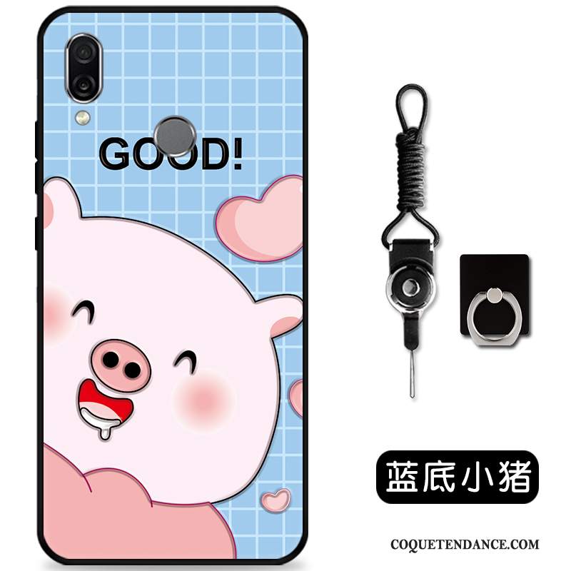 Huawei P Smart Z Coque Rose Gaufrage Dessin Animé Ornements Suspendus Mignonne