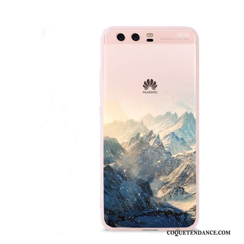 Huawei P10 Coque Incassable Rose Étui Silicone De Téléphone