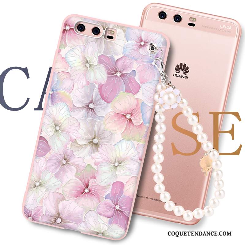 Huawei P10 Coque Rose Protection Peinture De Téléphone Silicone