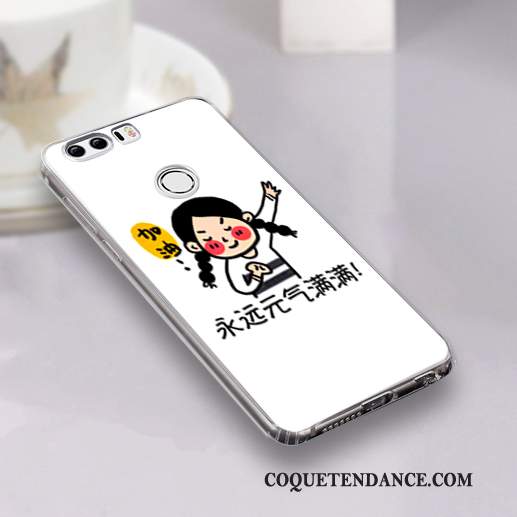 Huawei P10 Lite Coque Incassable Protection Transparent Blanc Dessin Animé