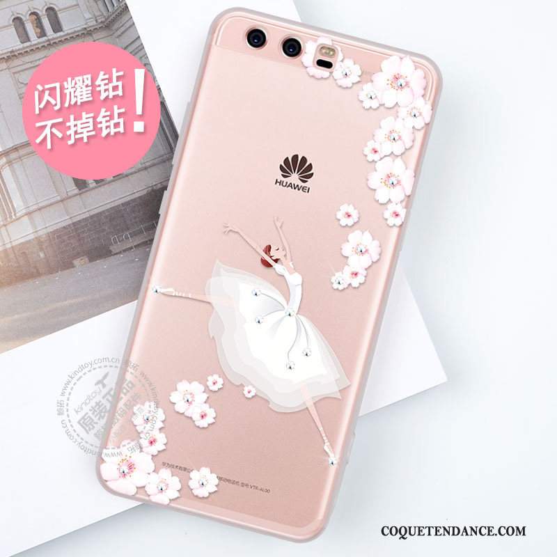 Huawei P10 Plus Coque Silicone Protection Étui Rose Personnalité