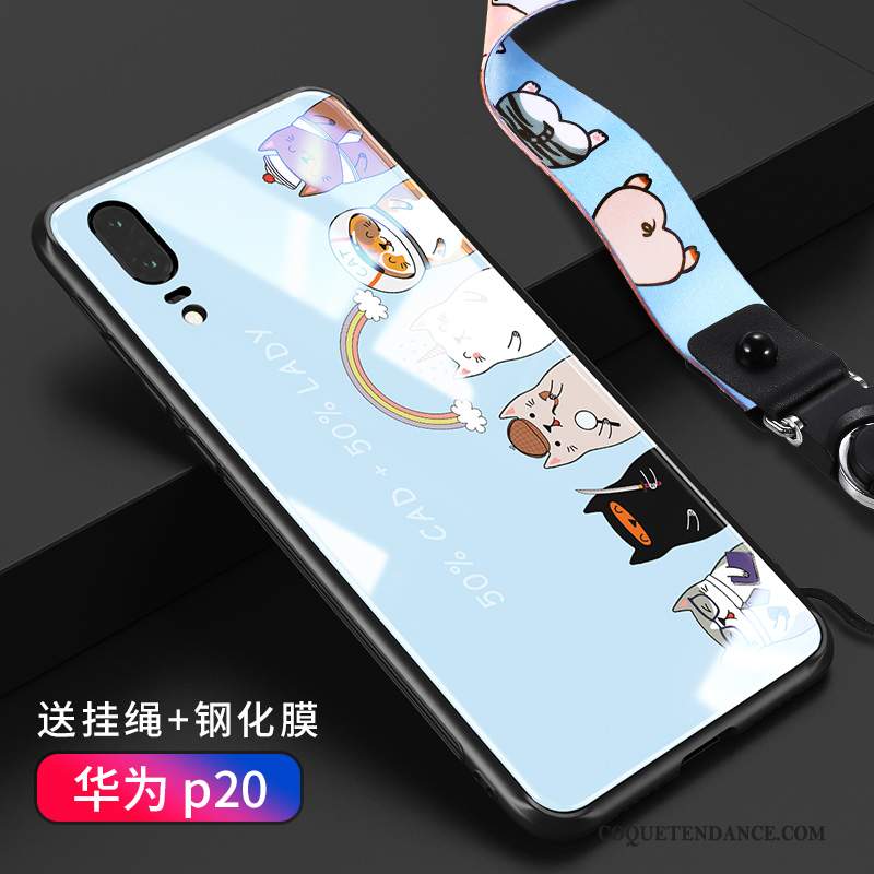 Huawei P20 Coque Silicone Créatif Incassable Marque De Tendance Verre
