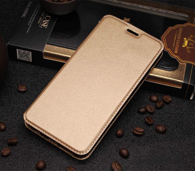 Huawei P20 Lite Coque Étui En Cuir Coque De Téléphone Housse Or