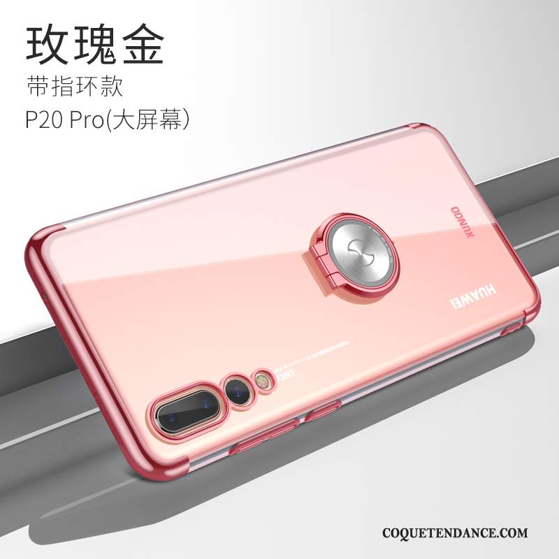 Huawei P20 Pro Coque Rose De Téléphone Transparent Créatif Étui