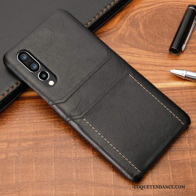 Huawei P30 Coque Business De Téléphone Noir Tendance Incassable