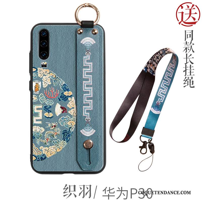 Huawei P30 Coque Silicone Ornements Suspendus Personnalité Étui Tout Compris