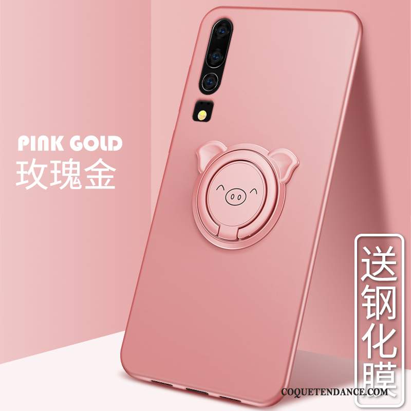 Huawei P30 Coque Tout Compris Silicone Net Rouge Étui De Téléphone