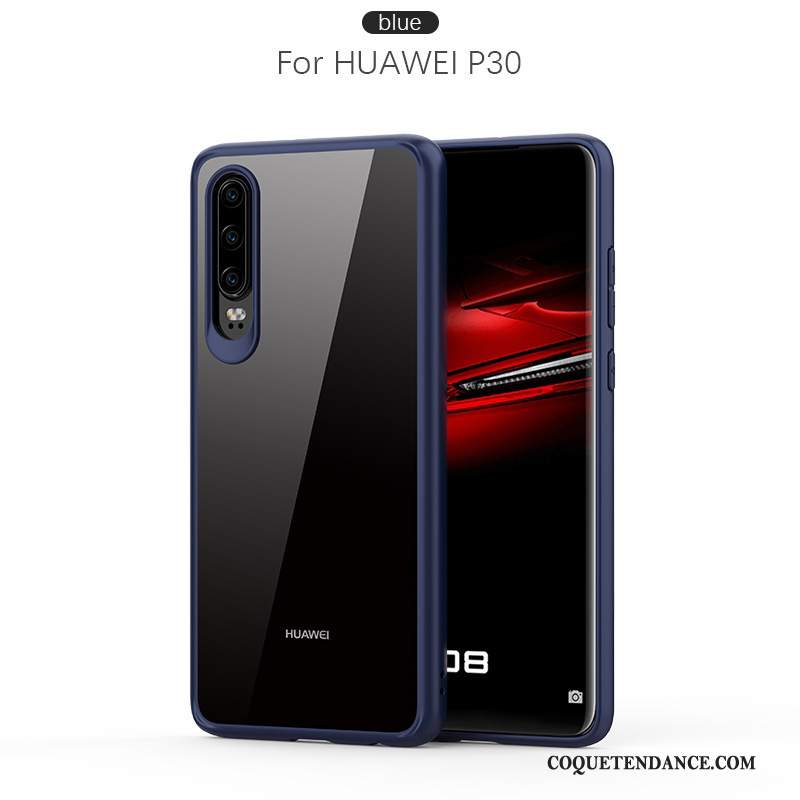 Huawei P30 Coque Étui Protection De Téléphone Très Mince Bleu