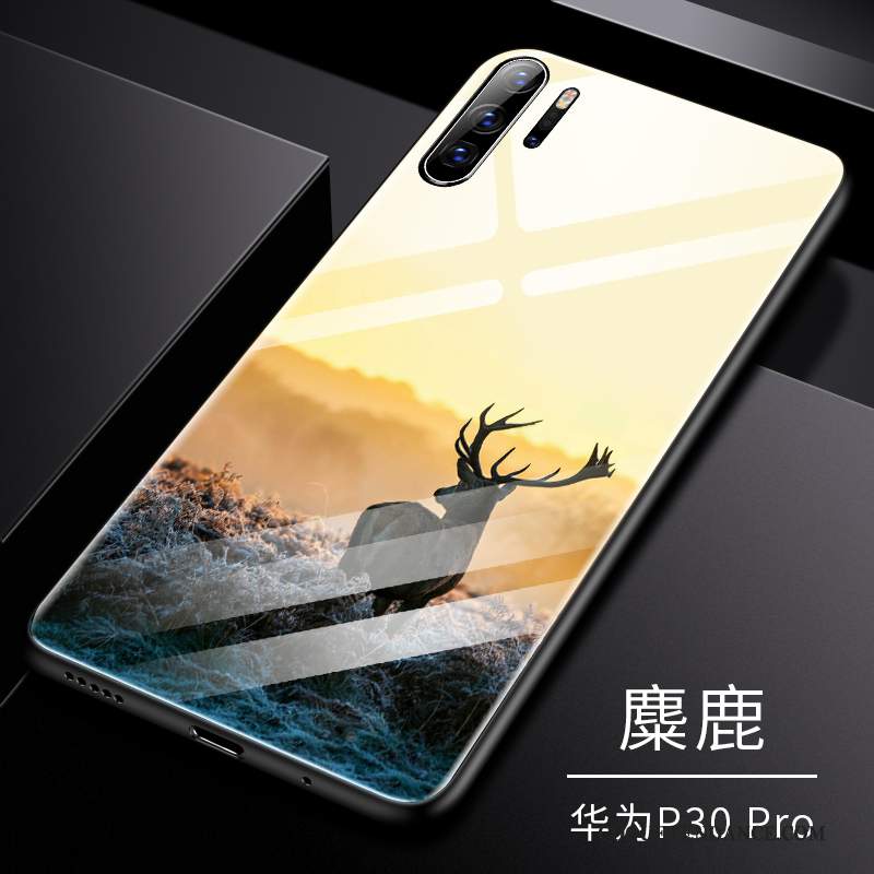 Huawei P30 Pro Coque Elk Tempérer Créatif Amoureux Luxe